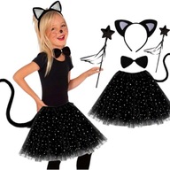 OUTFIT KITTY CAT STARS SÚPRAVA ŠTÍTOV TUTU SUKŇA 122-128 OUTFIT KITTY CAT STARS SÚPRAVA ŠTÍTOV TUTU SUKŇA 122-128