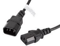 IEC 320 C13 - C14 napájací predlžovací kábel IEC 320 C13 - C14 napájací predlžovací kábel