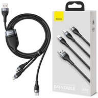BASEUS 3v1 KÁBEL PRE IPHONE USB-C MICRO USB 6A 66W BASEUS 3v1 KÁBEL PRE IPHONE USB-C MICRO USB 6A 66W