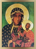 OBRAZ 75x55 MATKA BOHA Z CZĘSTOCHOWA ZLATÝ RÁM OBRAZ 75x55 MATKA BOHA Z CZĘSTOCHOWA ZLATÝ RÁM