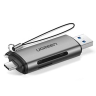 Zelená čítačka kariet SD/micro SD na USB 3.0/USB