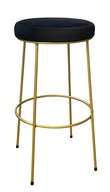 Nízka barová stolička 66cm, zlatý kov, 1P