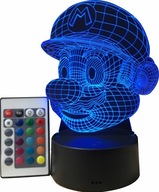 3D LED LAMPA Super Mario 16 farieb RGB 3D LED LAMPA Super Mario 16 farieb RGB