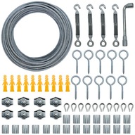 KÁBLE, NEREZOVÉ PLÁNO, POZINKOVANÉ, SADA 3MM 30M 64W1 7x7 TKNUTIE KÁBLE, NEREZOVÉ PLÁNO, POZINKOVANÉ, SADA 3MM 30M 64W1 7x7 TKNUTIE