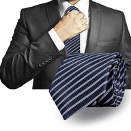 Elegantná klasická pánska kravata, tmavomodrá