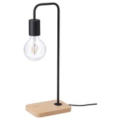 IKEA TVARHAND Stolná lampa čierna/bambus IKEA TVARHAND Stolná lampa čierna/bambus