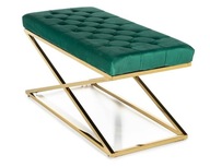 Elegantná zeleno-zlatá tabuľa do obývačky glam izby