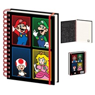 Zápisníky A5 Super Mario špirálové gumové linky 80k Darček pre chlapca Zápisníky A5 Super Mario špirálové gumové linky 80k Darček pre chlapca