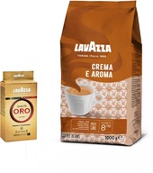 Lavazza Crema Aroma + zrnková káva Oro Lavazza Crema Aroma + zrnková káva Oro
