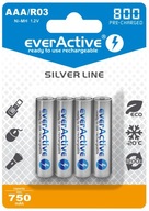 4x EverActive SADA BATÉRIÍ AAA 800mAh R3 Ni-MH 4x EverActive SADA BATÉRIÍ AAA 800mAh R3 Ni-MH