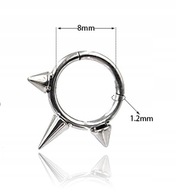 Segmentová náušnica kliker prepážka hroty Titanium 8mm Segmentová náušnica kliker prepážka hroty Titanium 8mm