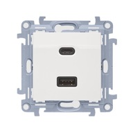 Simon 10 DVOJITÁ USB NABÍJAČKA C+A 30W IP20 230V BIELA Simon 10 DVOJITÁ USB NABÍJAČKA C+A 30W IP20 230V BIELA