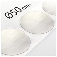 Priehľadné nálepky na tesnenie, KOLESÁ, priemer 5cm, 1000x Priehľadné nálepky na tesnenie, KOLESÁ, priemer 5cm, 1000x