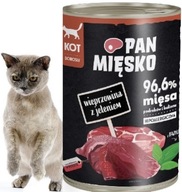 Mokré krmivo pre mačky Pan Meat Pork 400 g