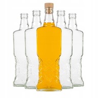 5x fľaša UKRAINEKA 500 ml na moonshine vodku + zátky