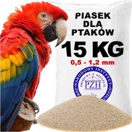 Biely pieskový kúpeľový prach pre papagáje kanárske, bezpečný, prírodný, 15 KG
