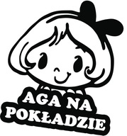 Nálepka AGA IN THE CAR do auta 18x15 farieb Nálepka AGA IN THE CAR do auta 18x15 farieb
