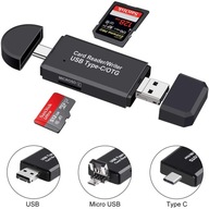 Čítačka SD kariet 3v1 microSD USB C Micro USB 3.0 Čítačka SD kariet 3v1 microSD USB C Micro USB 3.0