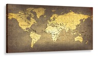 OBRAZ DO OBÝVAČKY MAPA SVETA S NÁZVY 120x50 OBRAZ DO OBÝVAČKY MAPA SVETA S NÁZVY 120x50