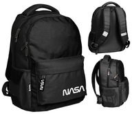 Čierny školský batoh NASA pre tínedžerov, dvojkomorový