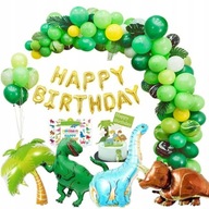 BALÓNOVÁ GARLANDA BALÓNY ZELENÁ BIELA ŽLTÁ DINOSAUR DINO NARODENINOVÁ SÚPRAVA BALÓNOVÁ GARLANDA BALÓNY ZELENÁ BIELA ŽLTÁ DINOSAUR DINO NARODENINOVÁ SÚPRAVA