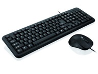 Sada káblovej klávesnice + myši iBOX Office Kit II, čierna