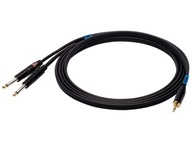 Kábel SSQ MIJM3 TRS 3,5 mm - 2 x Jack 6,3 mm 3 m Kábel SSQ MIJM3 TRS 3,5 mm - 2 x Jack 6,3 mm 3 m