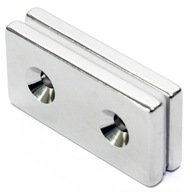 MPW 40x20x4 na skrutku, neodymový magnet - 2 ks. MPW 40x20x4 na skrutku, neodymový magnet - 2 ks.