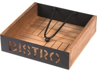 Podávač v obrúsku pre obrúsky 18 x 18 x 5 cm kovový mdf - bistro Podávač v obrúsku pre obrúsky 18 x 18 x 5 cm kovový mdf - bistro