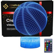 3D LED USB nočná lampa Basketbal Basketbal 3D LED USB nočná lampa Basketbal Basketbal