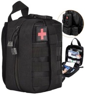 Lekárnička Vojenské taktické MOLLE puzdro, čierne, so zipsom na suchý zips Lekárnička Vojenské taktické MOLLE puzdro, čierne, so zipsom na suchý zips