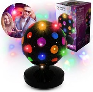 PARTYFUNLIGHTS VIAC FAREBNÉ RGB LED DISCO GUĽA OTOČNÁ DISCO GUĽA 20CM