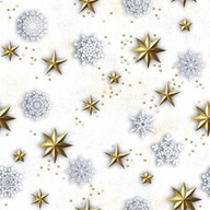 Obrusová látka vianočné * hviezdičky biele * 150cmx150cm