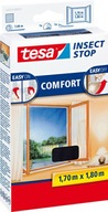 Komfortná okenná moskytiéra čierna 1,8x1,7m Tesa