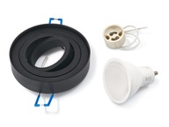 SADA HALOGÉNOVÁ LAMPA ČIERNA + LED 10W + GU10 SADA HALOGÉNOVÁ LAMPA ČIERNA + LED 10W + GU10