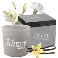 Veľká vonná sviečka Home sweet home Sviečka v skle Bispol 300g Veľká vonná sviečka Home sweet home Sviečka v skle Bispol 300g