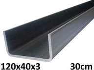 Nerez, kyselinovzdorný kanálový profil 120x40x3 trieda 1.4301/304 AISI | 30 cm Nerez, kyselinovzdorný kanálový profil 120x40x3 trieda 1.4301/304 AISI | 30 cm