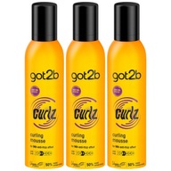 Schwarzkopf Got2b Twisted Pena na kučeravé vlasy 3x250ml Schwarzkopf Got2b Twisted Pena na kučeravé vlasy 3x250ml