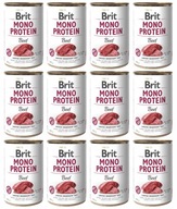 Brit Mono Protein Beef 12 x 400 g s hovädzím mäsom