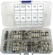 SADA MALÝCH SKLENENÝCH POISTIEK MIX 0,2 - 15A (100 ks) 5 x 20mm SADA MALÝCH SKLENENÝCH POISTIEK MIX 0,2 - 15A (100 ks) 5 x 20mm