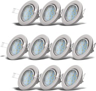 10x HALOGÉNOVÁ LAMPA - OČKO - NIKEL - GU10 10x HALOGÉNOVÁ LAMPA - OČKO - NIKEL - GU10