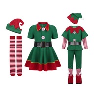 Vianočný škriatok Oblečenie Elf Ženy160cm Muži 120cm