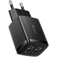 Baseus 2x USB-A rýchla nabíjačka, 10,5W Baseus 2x USB-A rýchla nabíjačka, 10,5W