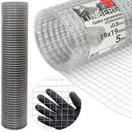 Pletivo ZVÁRANÉ 1m 100cm 19x19mm fi 0,8mm pozink 5m Pletivo ZVÁRANÉ 1m 100cm 19x19mm fi 0,8mm pozink 5m