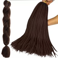 Syntetické vlasy 60 cm Predlžovacie vrkoče Hnedé vrkoče Hnedé Umelé Syntetické vlasy 60 cm Predlžovacie vrkoče Hnedé vrkoče Hnedé Umelé