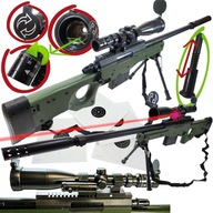 AWP BB OSTRIEĽOVACIA PUŠKA S LOKÁROM + LASER