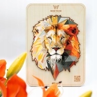 Drevené puzzle Silný lev | Silný lev | 100 položiek | M