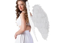 Biele anjelské krídla ku kostýmu 87 cm x 72 cm, ideálne na hraciu loptičku Narodenia Biele anjelské krídla ku kostýmu 87 cm x 72 cm, ideálne na hraciu loptičku Narodenia