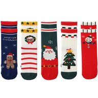 5 párov Warm Cartoon Lovely Adorable Xmas ponožiek 5 párov Warm Cartoon Lovely Adorable Xmas ponožiek