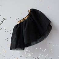 Tylová sukňa - Čierna - oblečenie pre bábiku